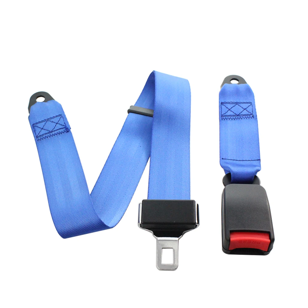 1PCS Blue 2Points Car Auto Seat Seatbelt Universal Seat Belts Adjustable Extension Bucklet Truck Seat Safety Belt Car Accessorie