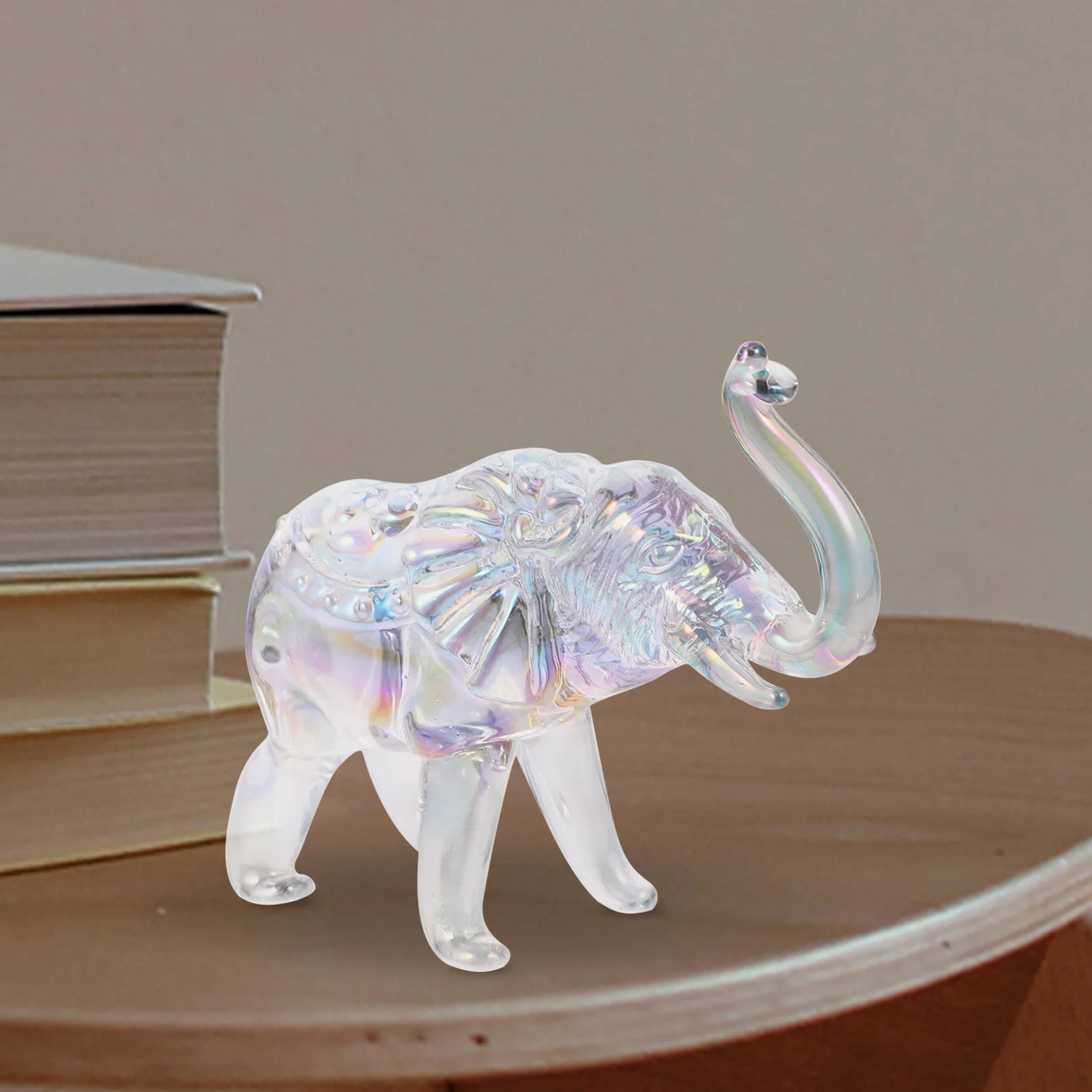 

Key Decor Sculpture Elephant The Animal Home Crystal Statue Mini Ornament Table Desktop