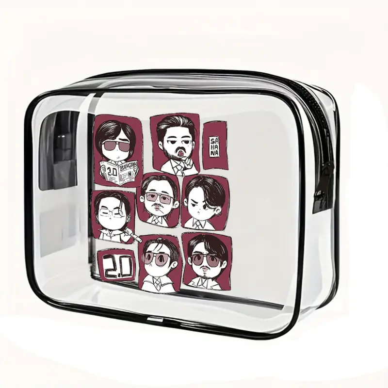 Arirang World Tour 2026 Durable Fashionable Zipper Pvc Makeup Bag Closure Kpop Fan Gift Pencil Case Cosmetics Bag Waterproof