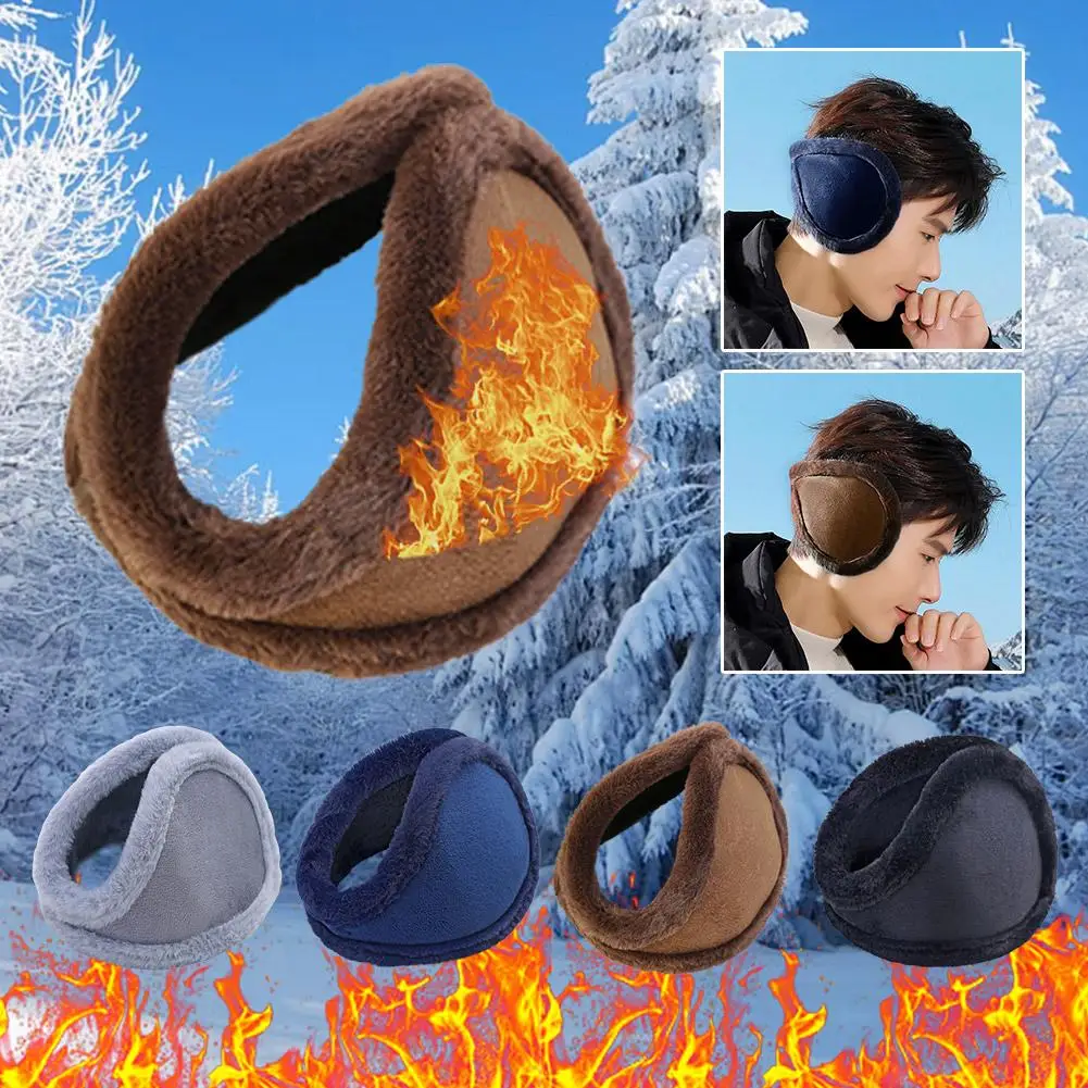 Unissex inverno quente earmuffs para homens mulheres à prova de vento protetores de ouvido engrossar mais quente capa de ouvido ao ar livre ciclismo protetor de orelha de pelúcia