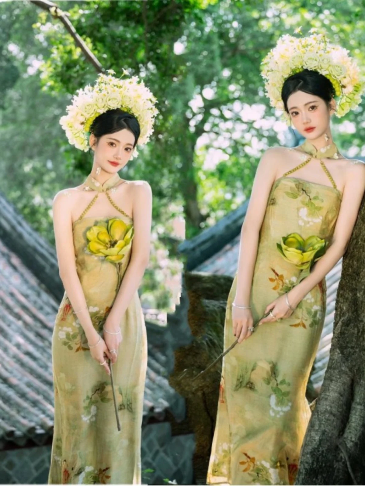 

Новая винтажная заколка для волос в китайском стиле с цветочным узором, для тематических фотосессий, этническая одежда, для уличной фотосъемки, традиционный китайский стиль