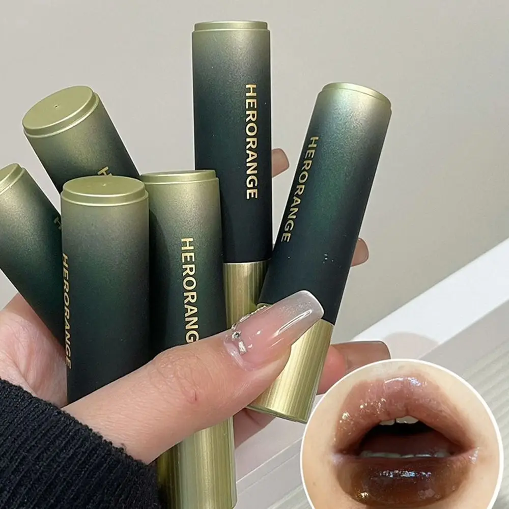 أحمر شفاه مرآة قلب الخوخ الساخن، مرطب شفاه ناعم، يرطب أحمر شفاه بالعسل للنساء والفتيات