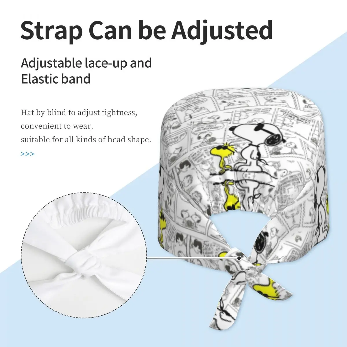 カスタムレトロS-スヌーピー作業帽手術帽男女兼用コミックデザイン映画手術室キャップ看護帽ラボワークスハット