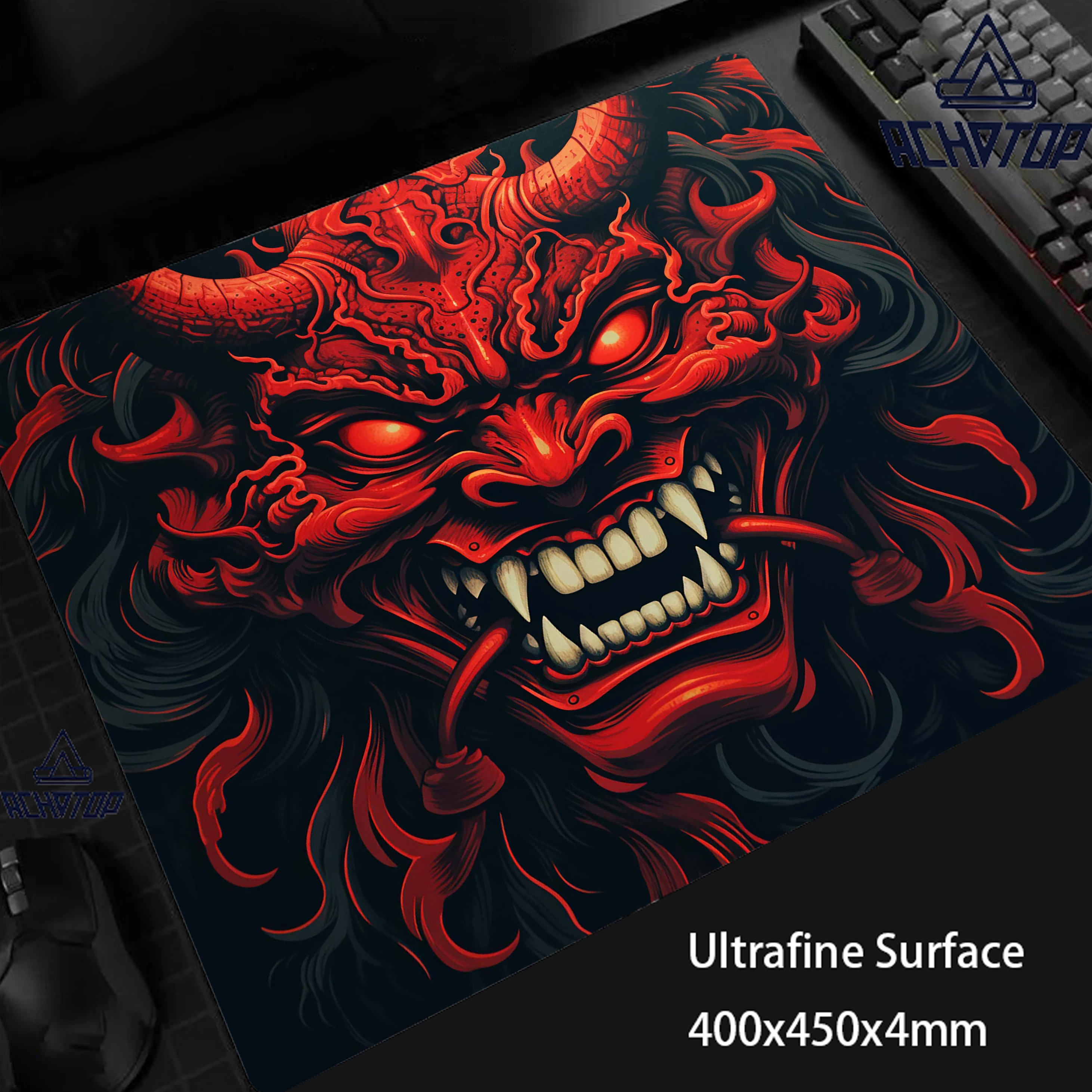 45x40CM Cute Anime Oni Ultrafine Surface Mouse Pad E-Sports Gaming Mousepad Premium Computer Mouse Mat Gamer Speed Keyboard Mat