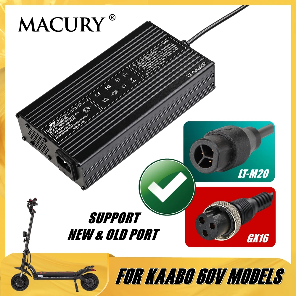 

XVE 67.2V 6A Fast Charger for KAABO 60V Electric Scooter MANTIS KING GT 10 PRO PLUS WOLF WARRIOR GT X 11 MAX Dual-Output Port