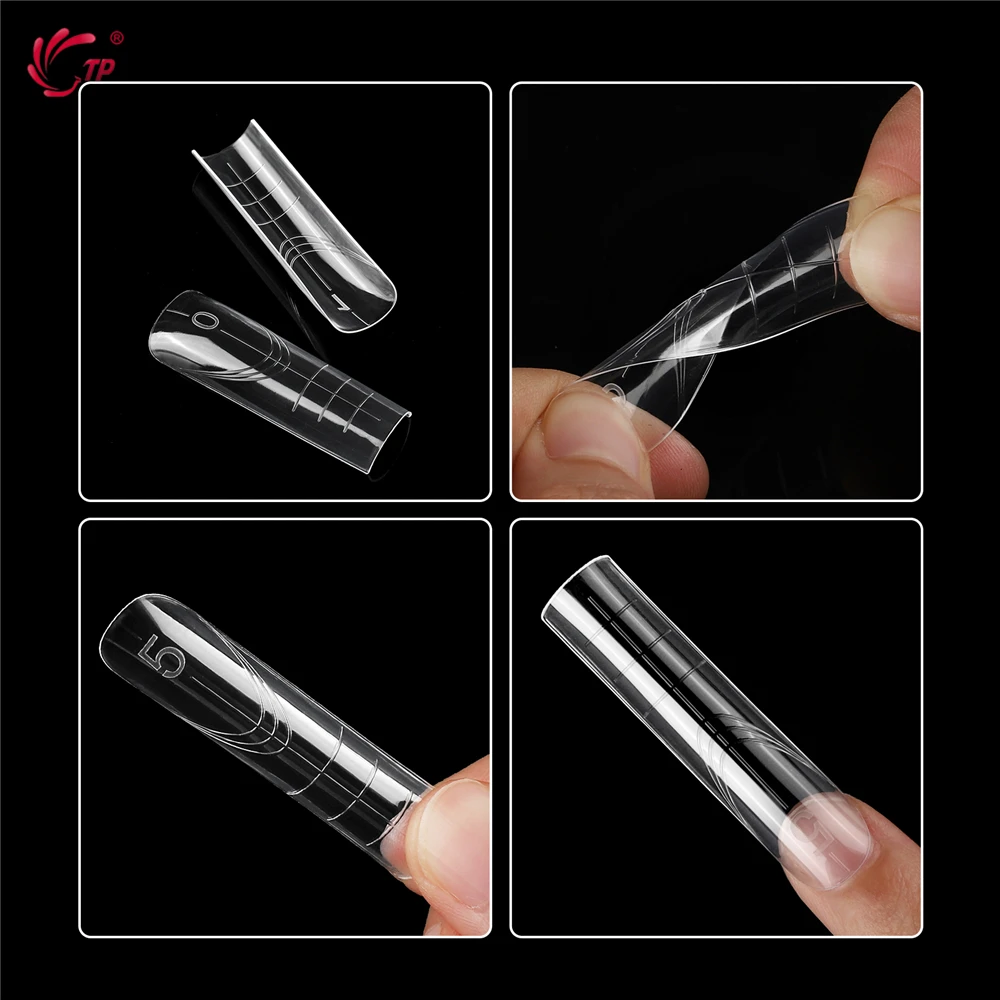 TP 140 قطعة/صندوق مربع أشكال مزدوجة مسمار قالب غطاء كامل منشئ سريع الاكريليك تمديد قالب 14 أحجام بولي جيل للأظافر مسمار العلوي أشكال #5