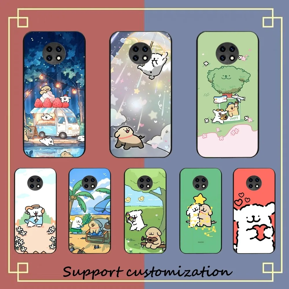 Cartoon L-Line D-Dog  Phone Case For Redmi Note 4 X 5 A 6 7 8 T 9 9S 10 11 11S 11Epro Poco M3 pro