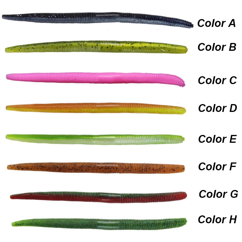 WESTBASS 3/5PCS Worm Soft Baits 6g-8g Silicone Earthworm Fishing Lures Sandworm Rubber Swimbait Larva leurre gummi fische cebos