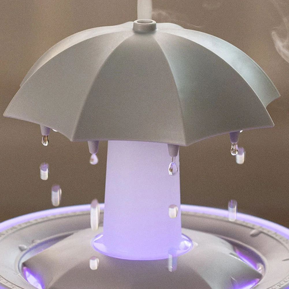 Cloud Rain Humidifier Raindrop Aromatherapy Essential Oil Diffuser Night Light Fountain Water Drop Sound 7 Colors LED Diffuser