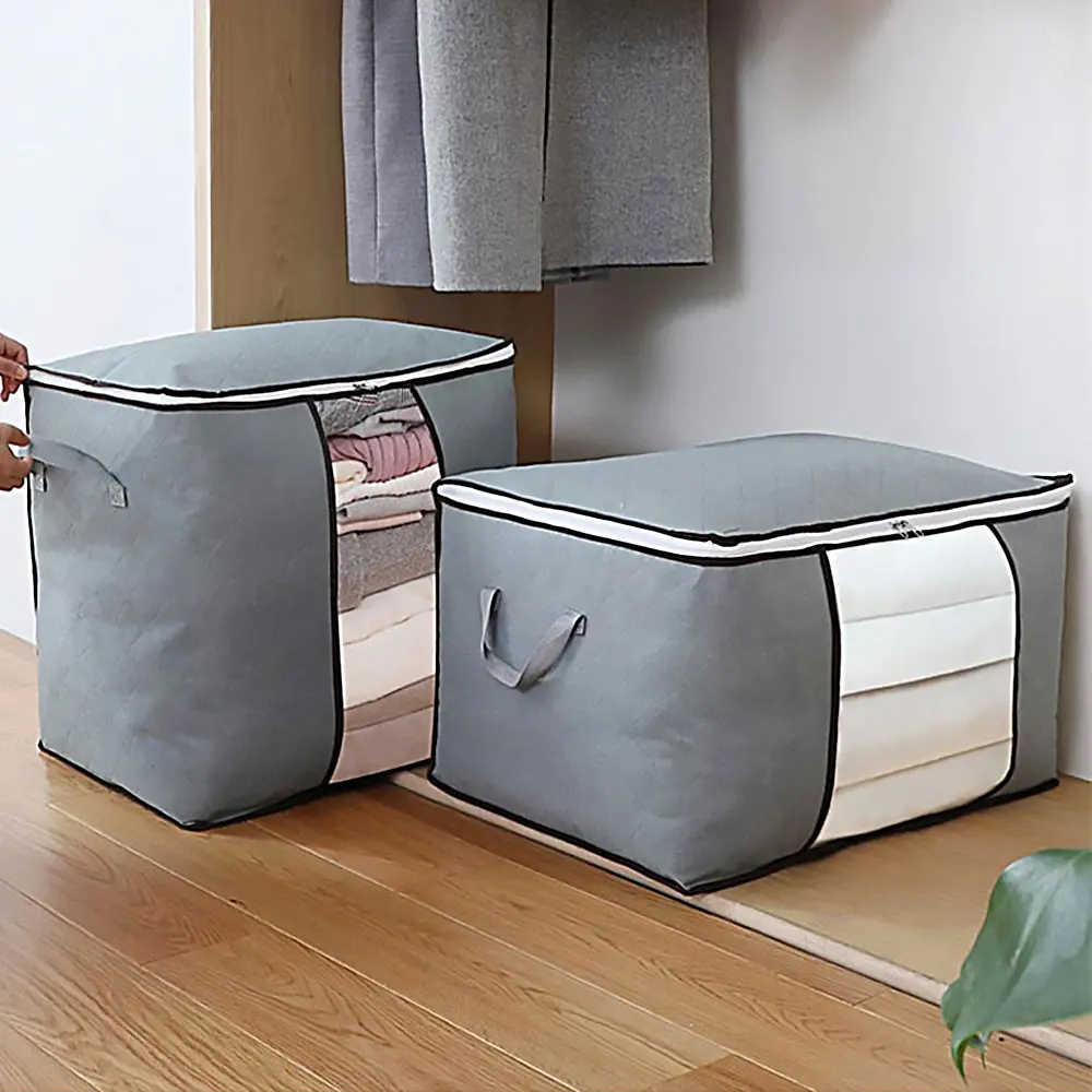 Large Capacity Moisture Proof Quilt Clothing Moving Storage Bag Thickened Non-Woven Clothes Finishing Bag Quilt Box