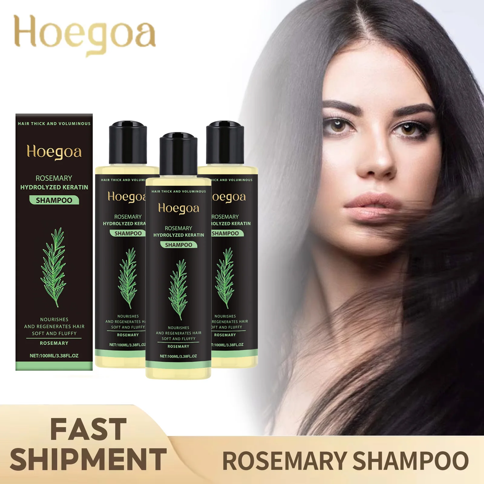 Champú de romero para el crecimiento del cabello, limpieza profunda del cuero cabelludo, anticaspa, Control de aceite, fortalecimiento de la raíz, nutre el cabello, champú voluminizador