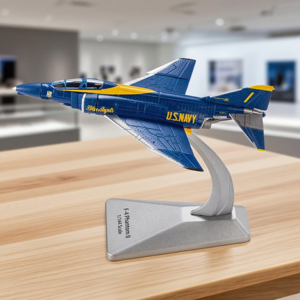 F4 1/144 Scale Metal Model airplane (including baseHome placement, collection decoration Creative gift  Black Friday Christmas