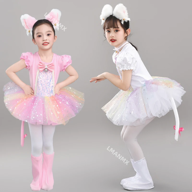 

Детское платье для выступлений с лисой, платье для выступлений с изображением лисы, танцевальное платье Fox Fake Tiger Power