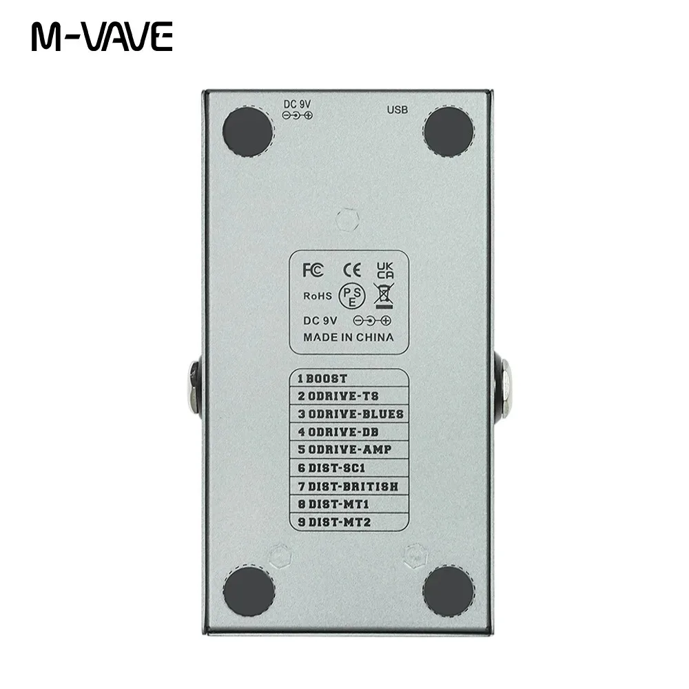 M-VAVE MINI-EFX Electric Guitar Multic-effects Pedal 4 Overdrive Effects 4 Distortion Effects Boost 3 Band EQ True Bypass