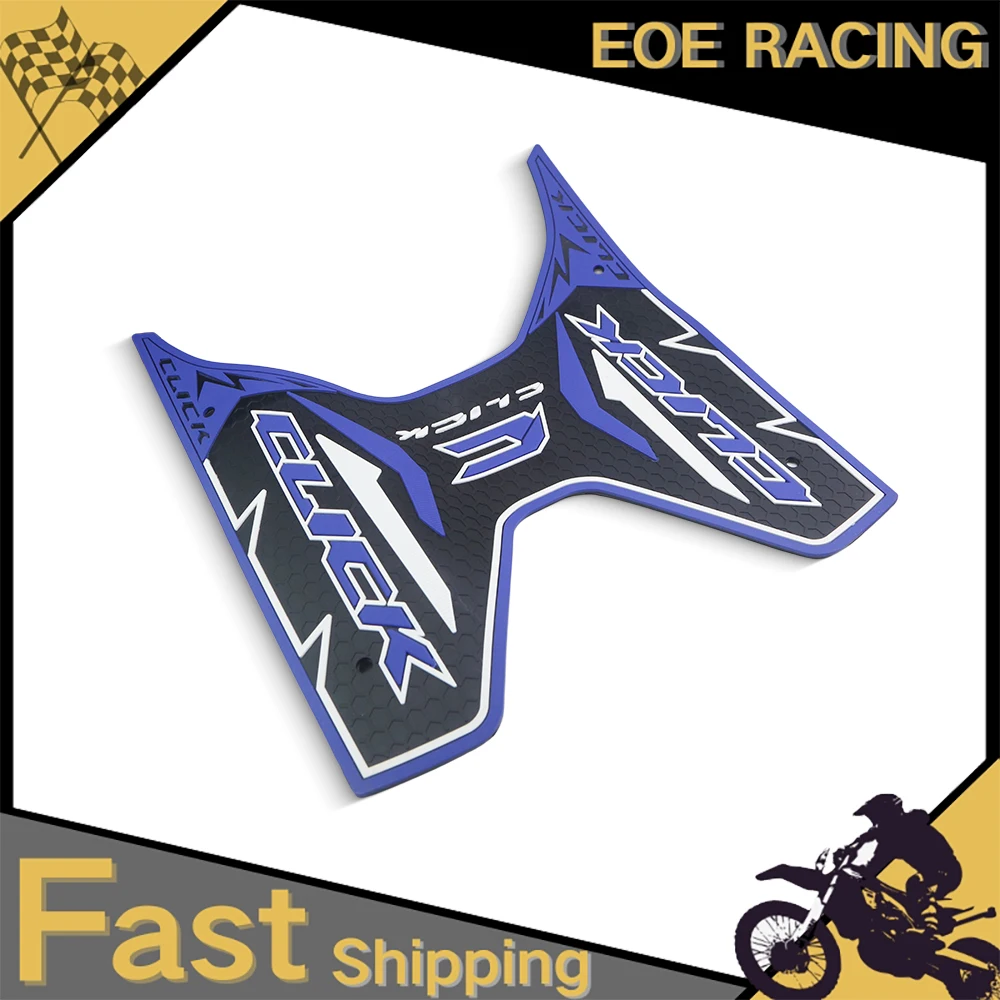 Motorcycle Anti-Slip Aluminum Footboard Foot Peg Mat Replacement Parts For Honda CLICK 125i V1 V2 Scooter