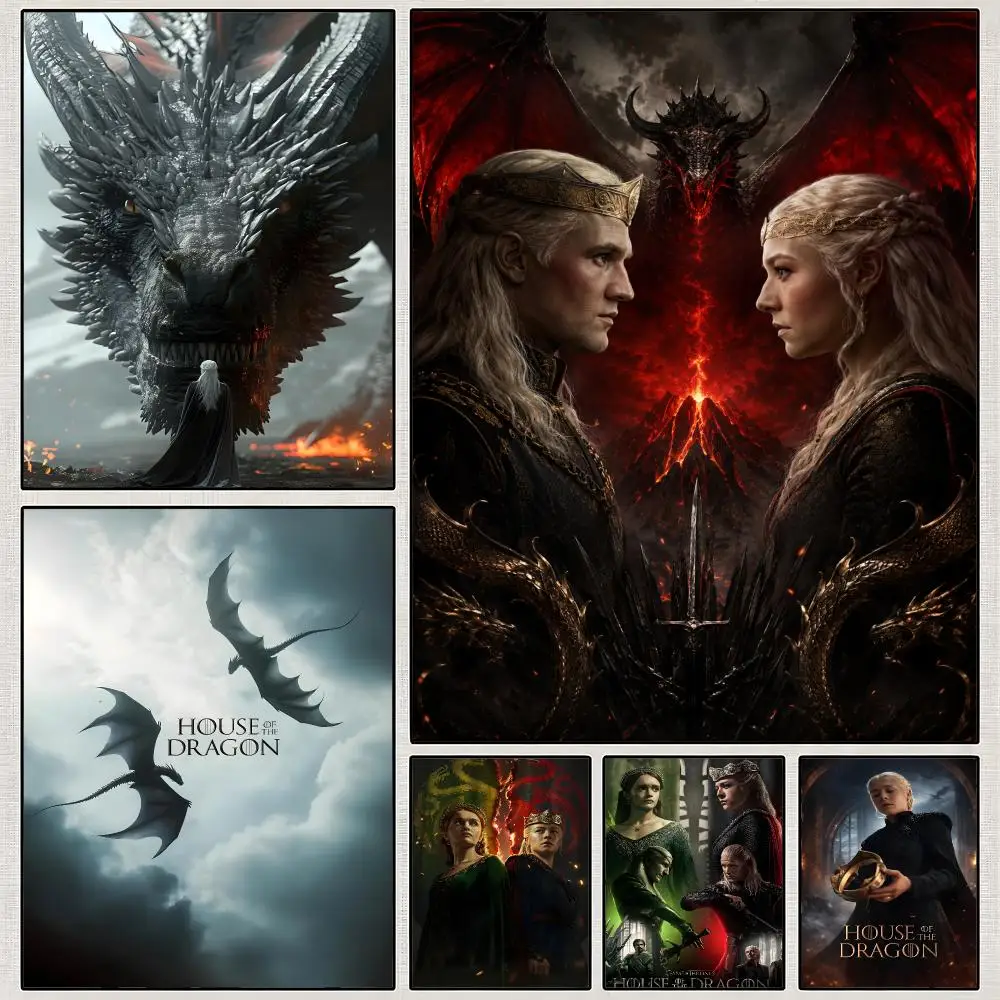TV House Of The D-Dragon Season 3 Poster PP Wall Art Print Removable Water-Resistant Home Decor for Bedroom Apartment Gift