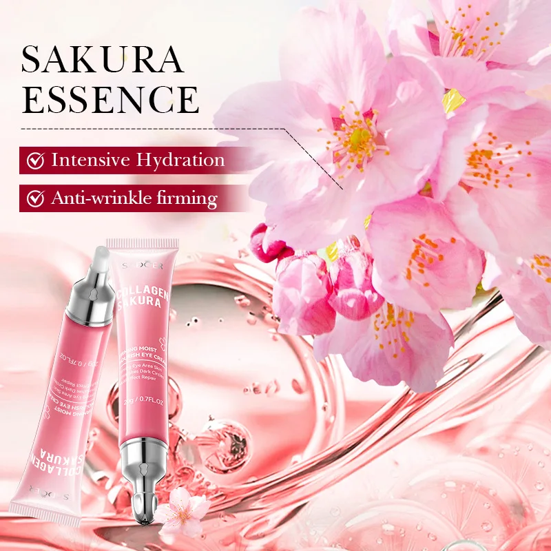 Sakura Eye Cream Anti Dark Circles Removal Eyes Bags Firming Moisturizing Eye Creams Beauty Eyes Skin Care