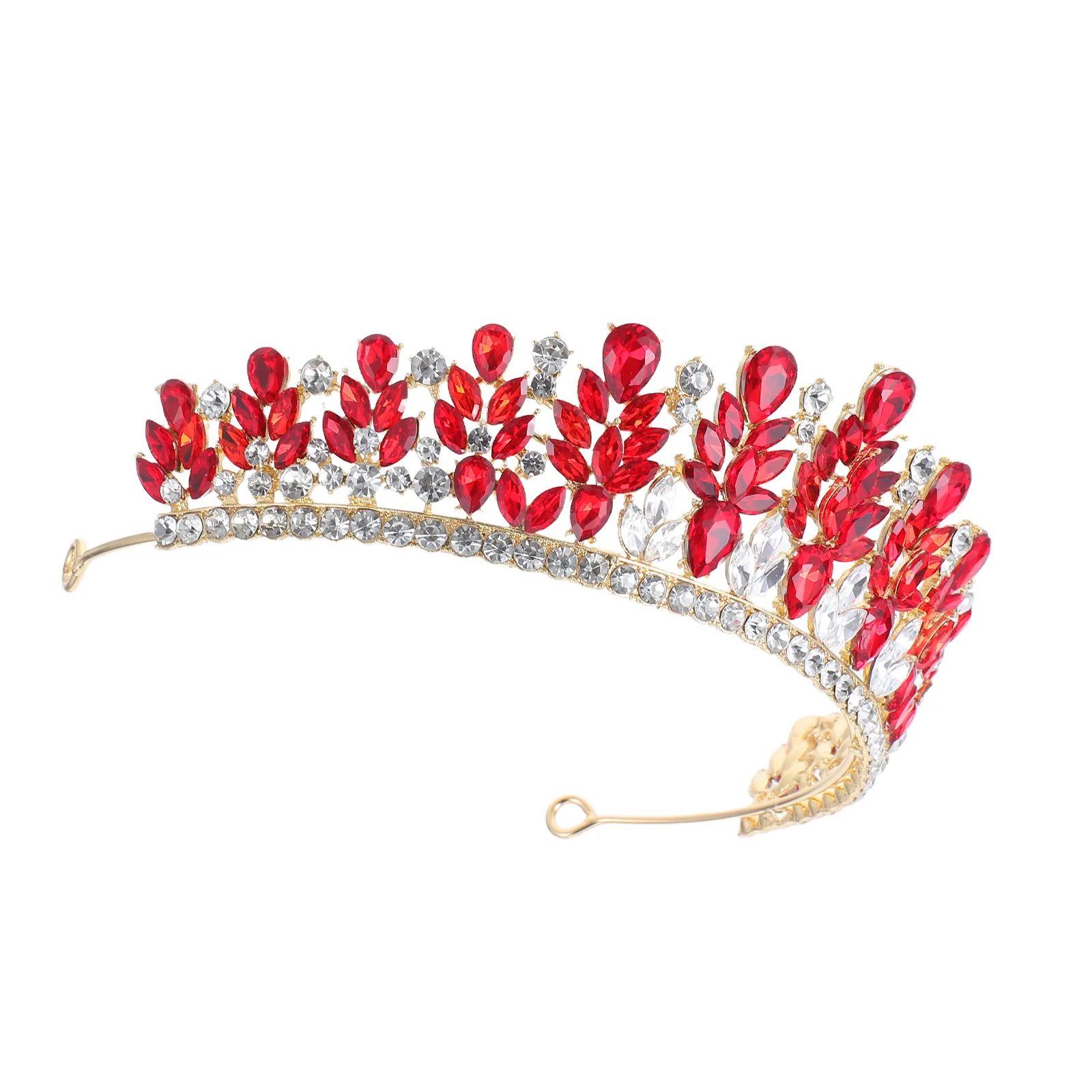 Vintage Baroque Bridal Crown Rhinestone Wedding Tiara Headband Elegant Bride Hair Accessory for Wedding Photo Shoot Birthday