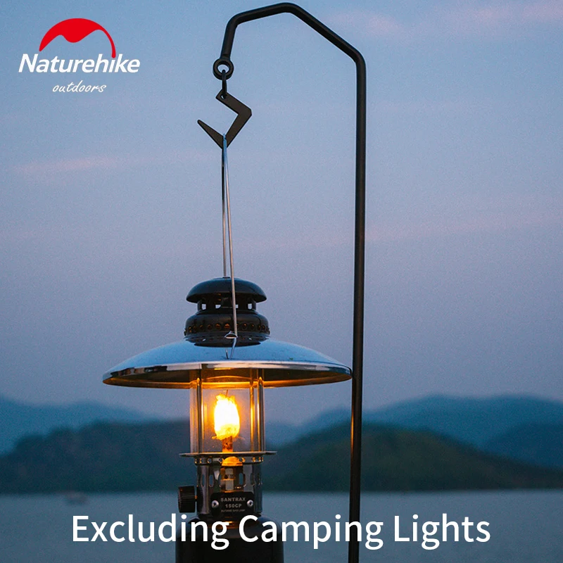 Naturehike Camping Lamp Support Ultralight Iron Frame Adjustable Height Outdoor Lighting Detachable Portable Plug In Lamppost