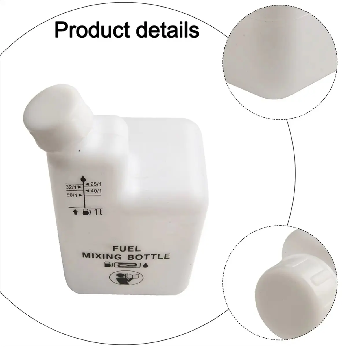 

A23PBG Fuel Oil Mixing Bottle for 2 Stroke Engines, 1L, 4 Ratios 32:1/50:1/40:1/25:1, Reusable