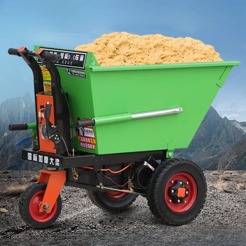 Construction engineering site agricultural breeding orchard hand push dump truck mortar load electric ash bucket truck