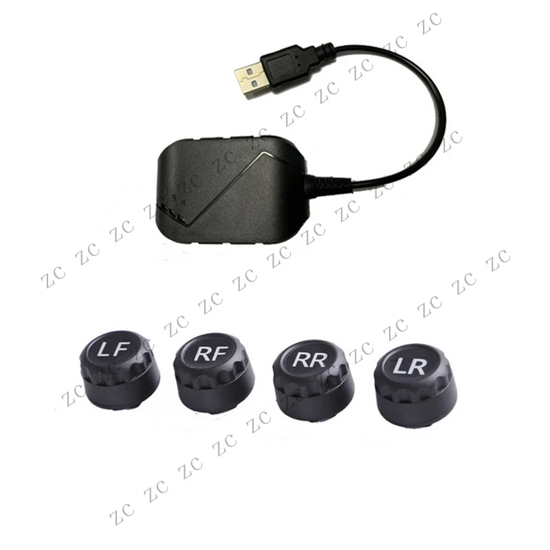 S+ New USB Android TPMS External Sensor Car Tire Pressure Monitoring Alarm System
