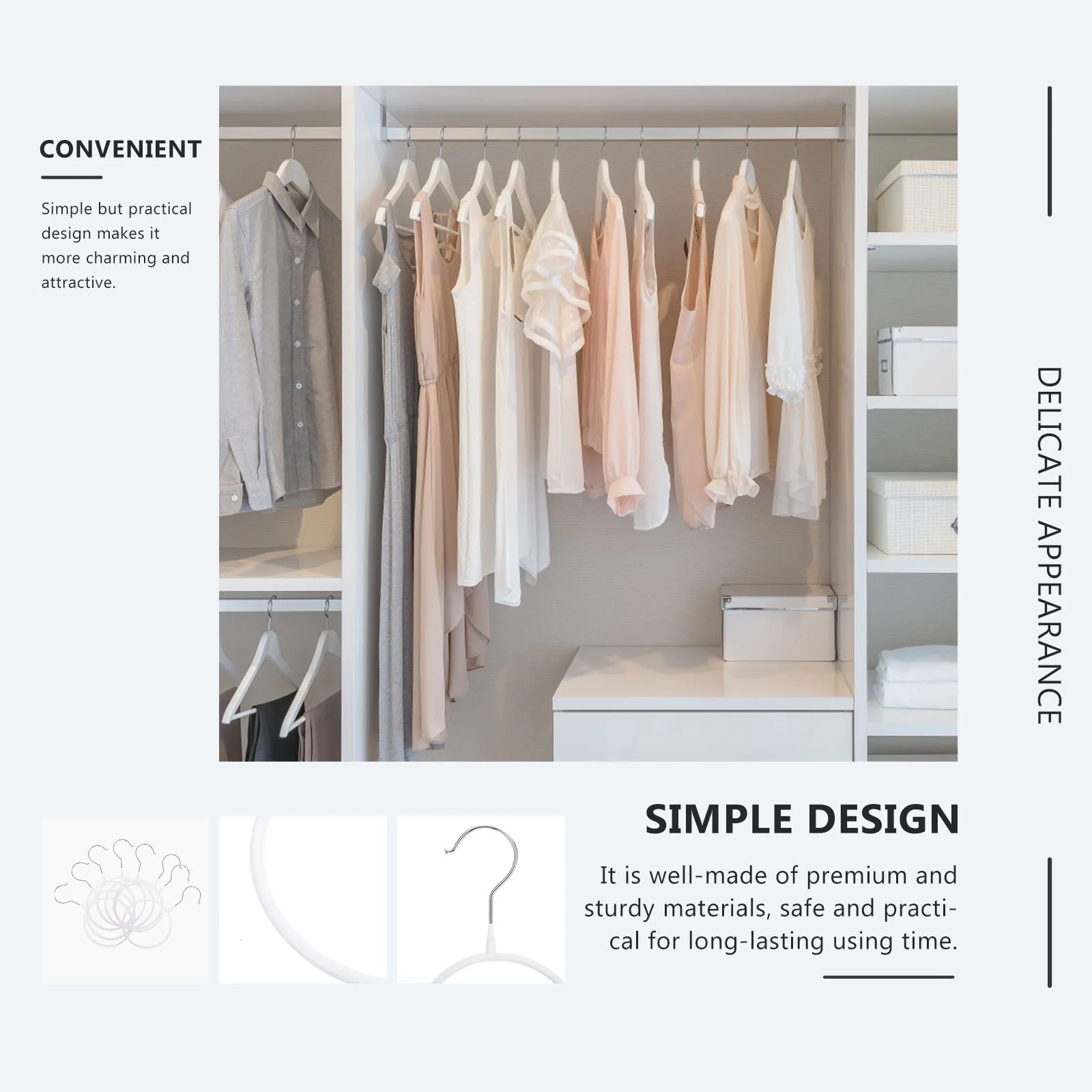 

8 Pcs Towel Hook Scarf Holder Closet Organizers Hanger for Shawl Belt Pvc Hanging Display