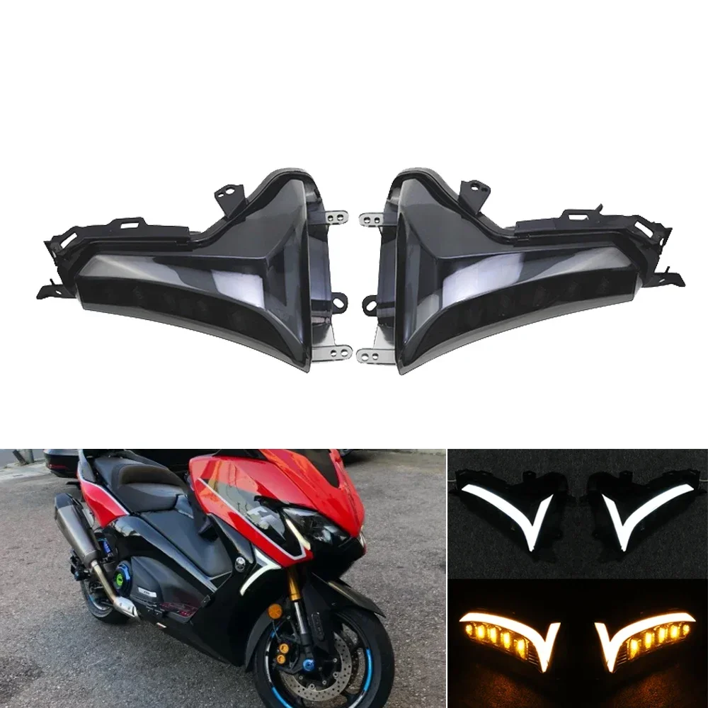 Motorcycle LED Turn Signal Light For Yamaha TMAX 530 TMAX530 T-MAX530 2017 2018 2019 DX SX Front Tail Brake Lights Yellow&White