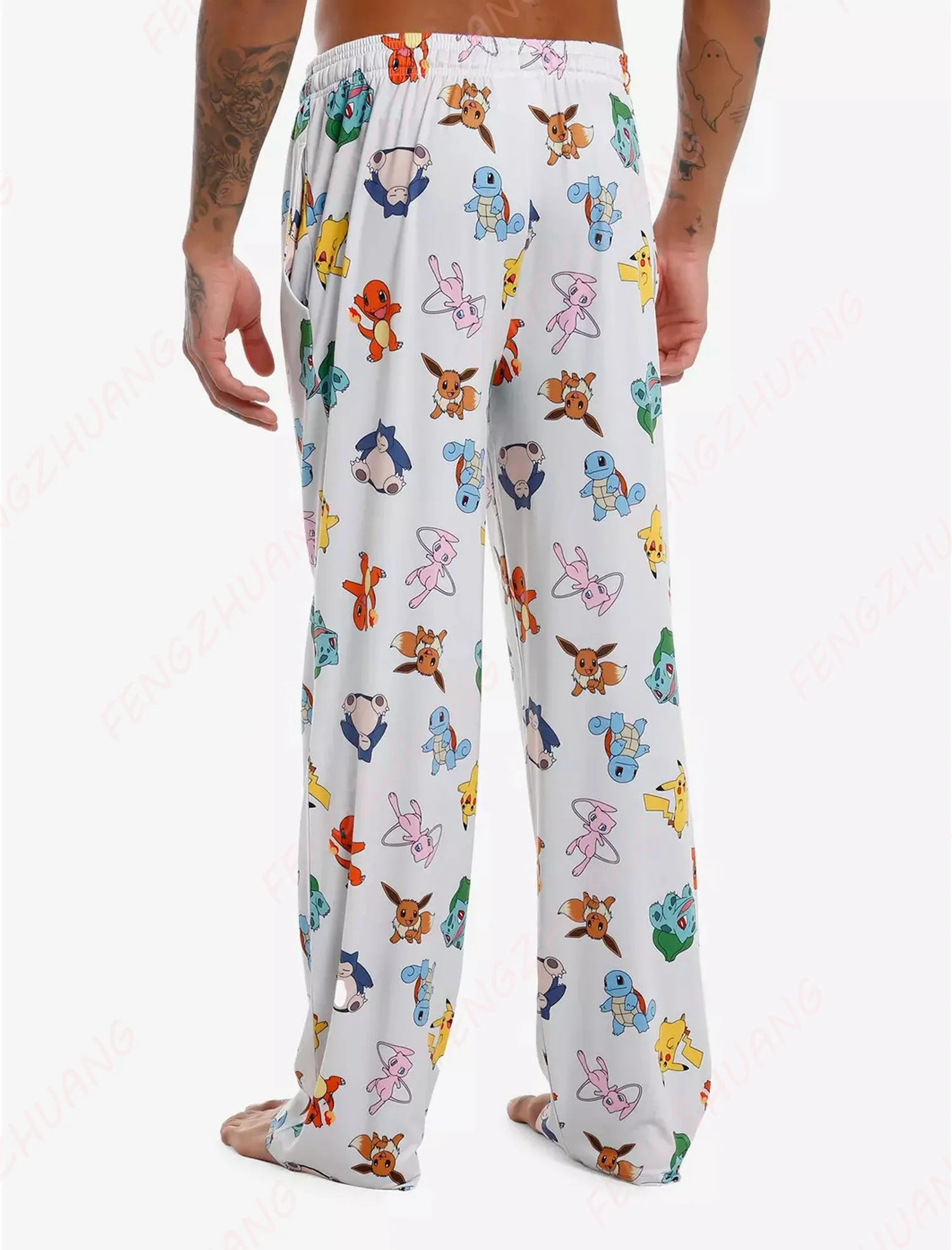 Pokemon Kanto Region Pajama Pants Men Close Trousers Home Clothes Loose Casual Trousers Sleeping Pants