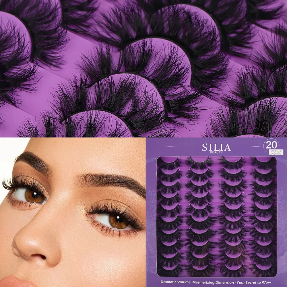 20 Pairs of Mixed Pack Imitation Sable Hair Daily Simulation False Eyelashes Europe and The United States Natural Eye Lashes