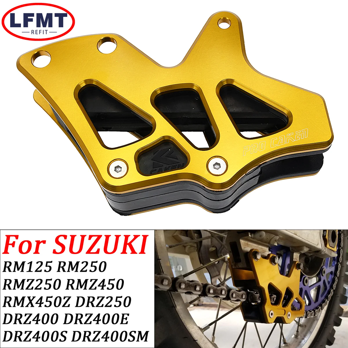 

Motorcycle Chain Guard Guide For Suzuki RM Z250 Z450 RM125 RM250 RMZ250 RMZ450 RMX450Z DRZ250 DRZ400 E S M Enduro Dirt Pit Bike