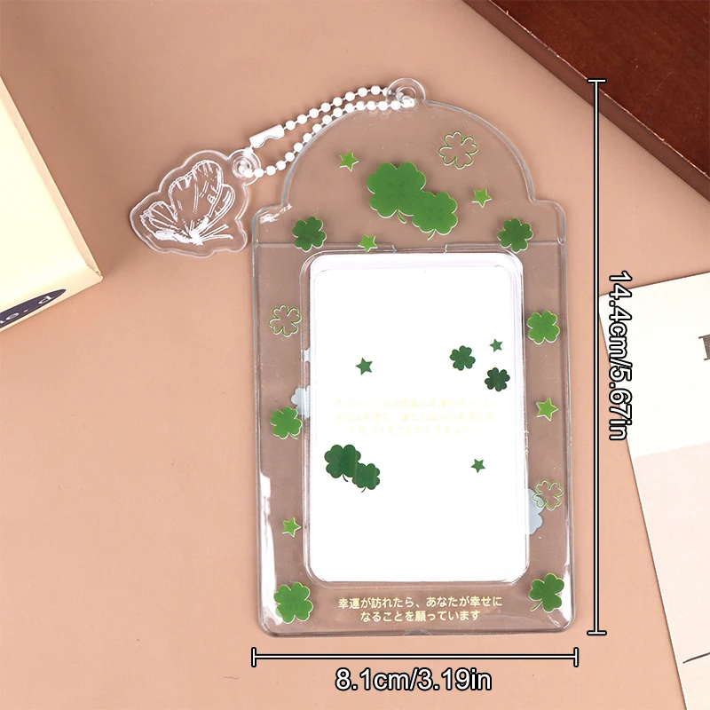 3 Inch Transparent PVC Card Cover Small Card Campus Card Holder ID Badge Card Sleeves Y2k Ins Style Photocard Holder