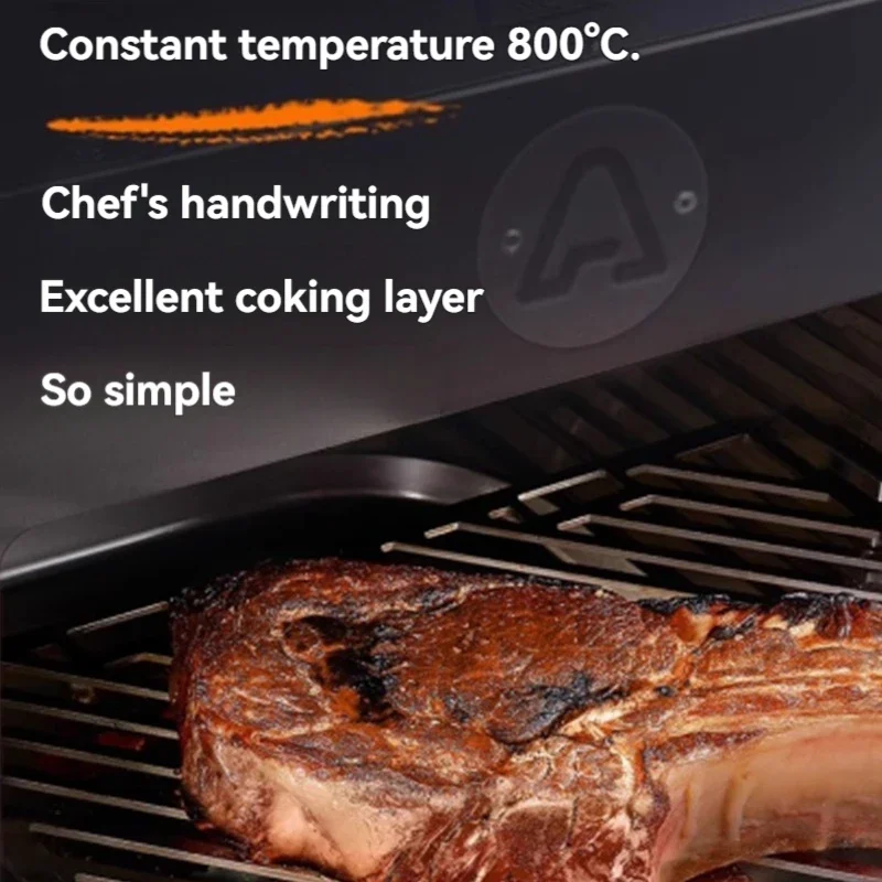 Horno de carne eléctrico comercial, máquina de carne asada de alta temperatura, horno de superficie automático