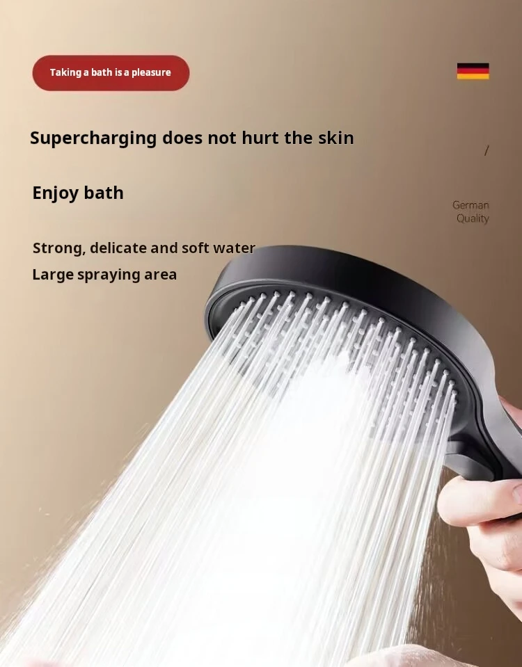 Customized Large Bath Faucet Spray Shower Head Shower Enhancement Increased Water Output Three Gears Booster Shower Head