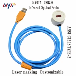 ANSI Type 2 Communication C12.18 USB2.0 to IR Infrared TransData Universal Optical Probe For kWh Smart Meter Reading
