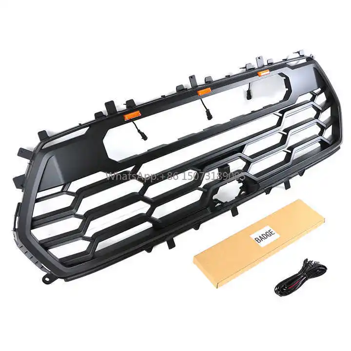 

Wholesale Price Auto Accessories ABS Material Mesh Front Grille for Sequoia TRD Pro 2022 2023 Black Front Bumper Grill