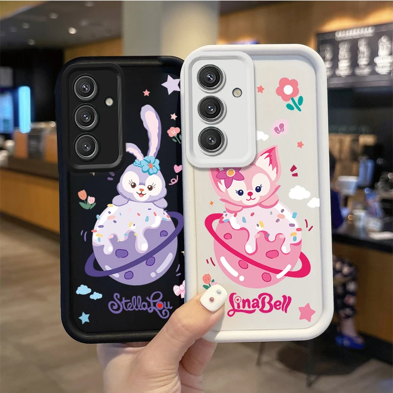 Lovely Disney Planet StellaLou LinaBell Phone Case for Samsung Galaxy S25 S24 S23 S21 Ultra Plus S25 S23 S20 FE Shockproof Cover