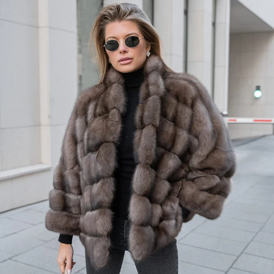 

New Fox Fur Jackets Women's Winter Jacket Genuine Fox Fur Coats 2024 Fashion Luxury High Quality Real Fur Coats