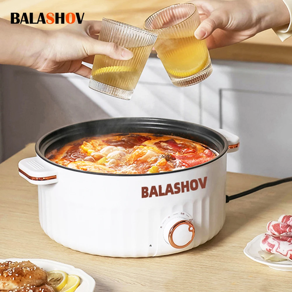 

Mini Electric Cooking Machine Double Layer Hot Pot Multifunction Household Electric Cooker Non-stick Pan Pots EU /US Plug