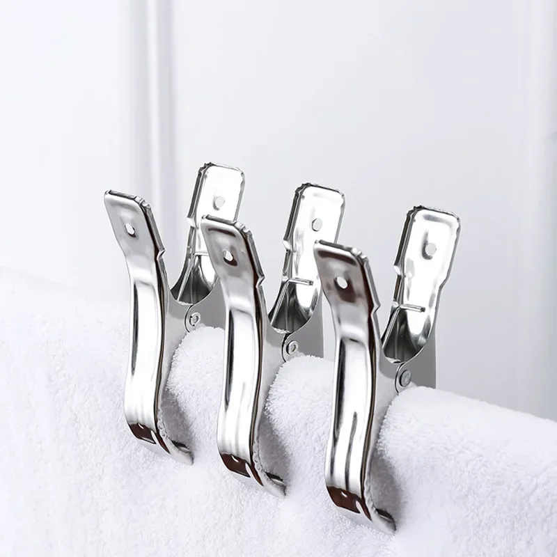 Stainless Steel Clothes Pegs Hanging Clips Laundry Clothes Clips Peg Multifunctional Clothespins with Strong Clamp Clothes