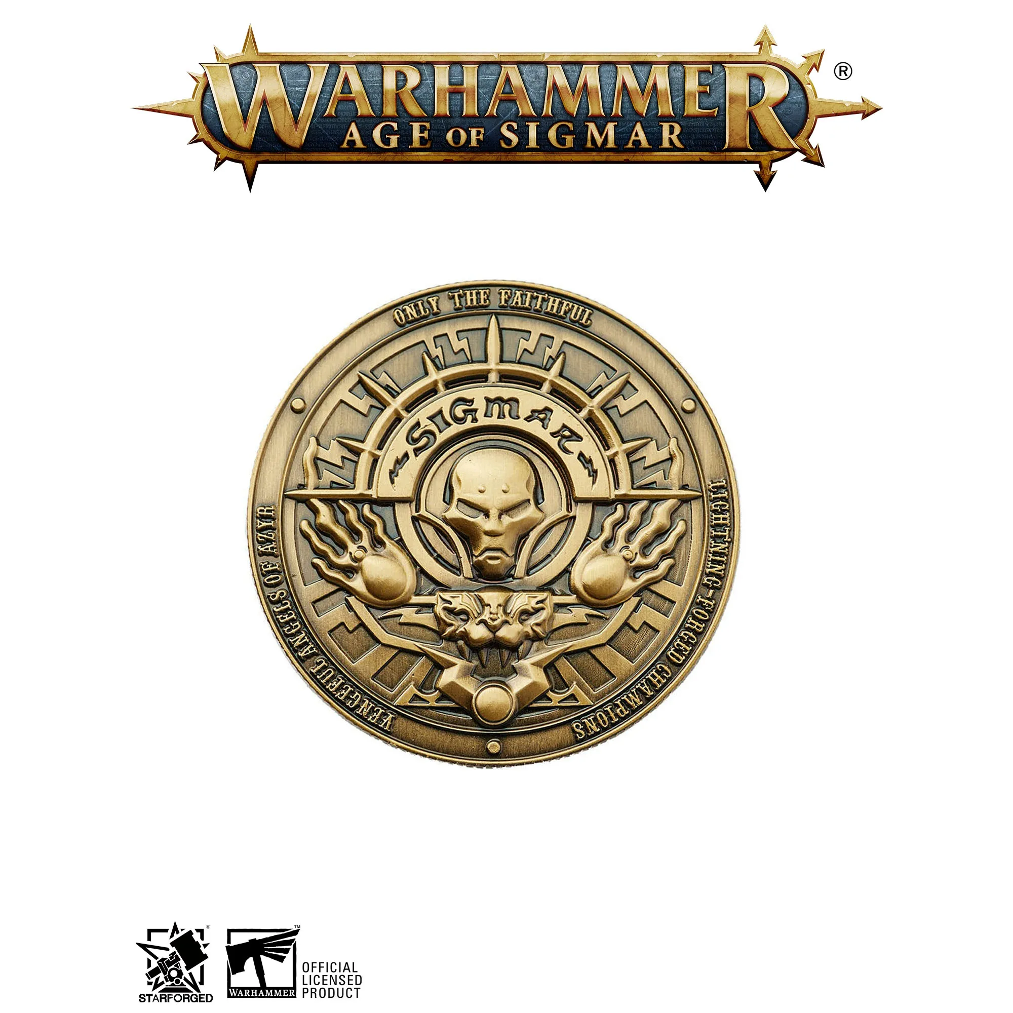 [Starforged Star Casting] Thundercast Gods Commemorative Coin Copper Warhammer Sigmar Age Peripherals Free Shipping Gifts