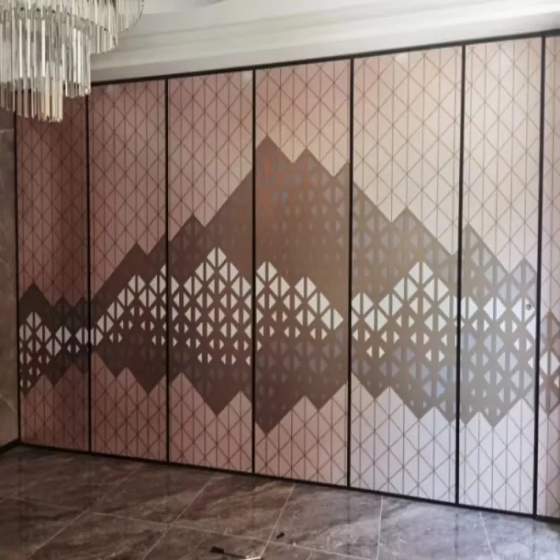 Acoustic Soundproof Wall Operable Partition System Movable Wall Divider Panel with Aluminum Track From China Factory