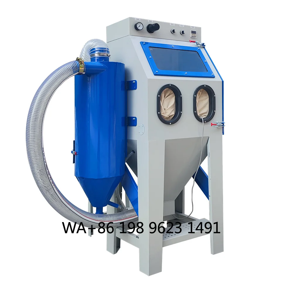 High Efficiency Dry Sandblasting Cabinet 550W-750W Cyclone Separation Industrial Surface Treatment Cleaner