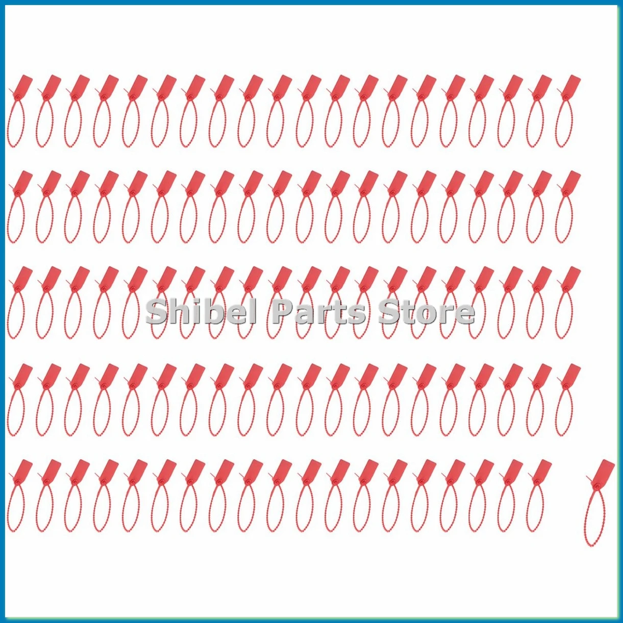 100 Plastic Tamper Seals, Numbered Zip Ties Tags,Disposable Self Locking Signage for ,Shipping,250mm B-A68X