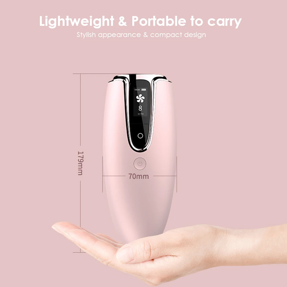 IPL Hair Removal Device 8 Levels LCD Display Auto Flash Painless Epilator Permanent Body Facial Hair Remover For Home Use