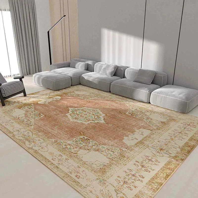 Retro living room carpet American Persian non-slip easy care bedside blanket household sofa floor mat
