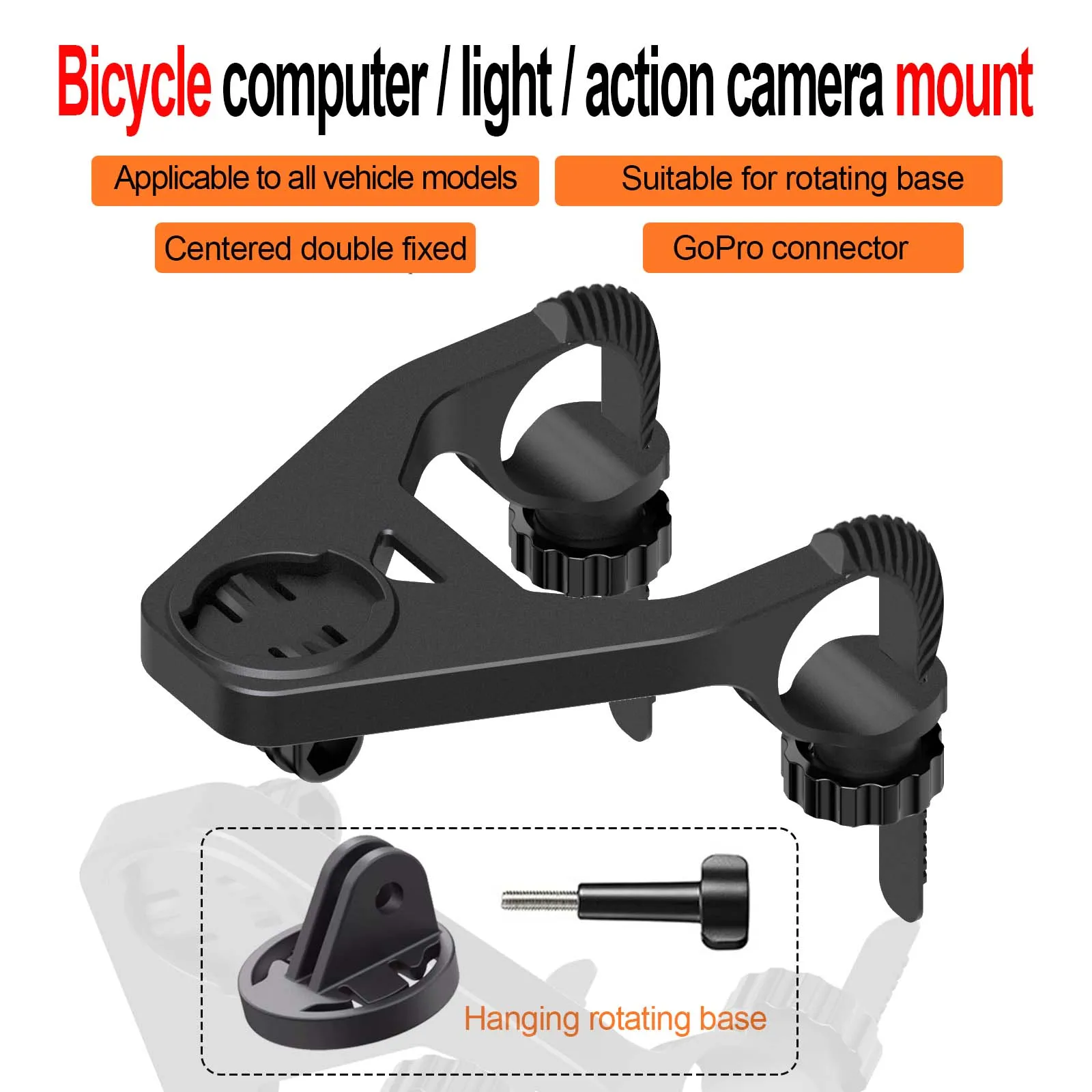 Bike Handlebar Computer Holder Lightweight MTB Bike Code Table Base Road Bike Code Meter Fixing Base for Garmin/Wahoo/Bryton