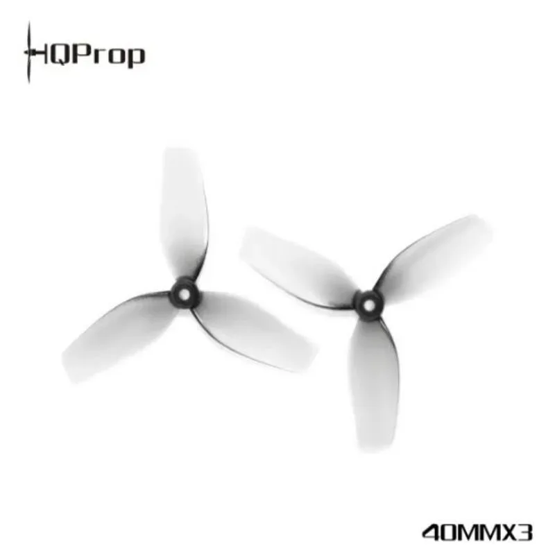 HQProp – accessoire Whoop ultraléger 1,6x1,1x3(40MM), lame d'hélice grise (2CW + 2CCW)-arbre en Poly Carbonate-1,5MM