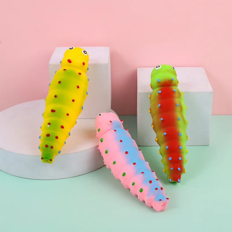 Squeeze Caterpillar  Toys Soft Foam TPR Worm Toys For Kids Children Adults Stress Relief Decompression Funny Toys Stress Relief