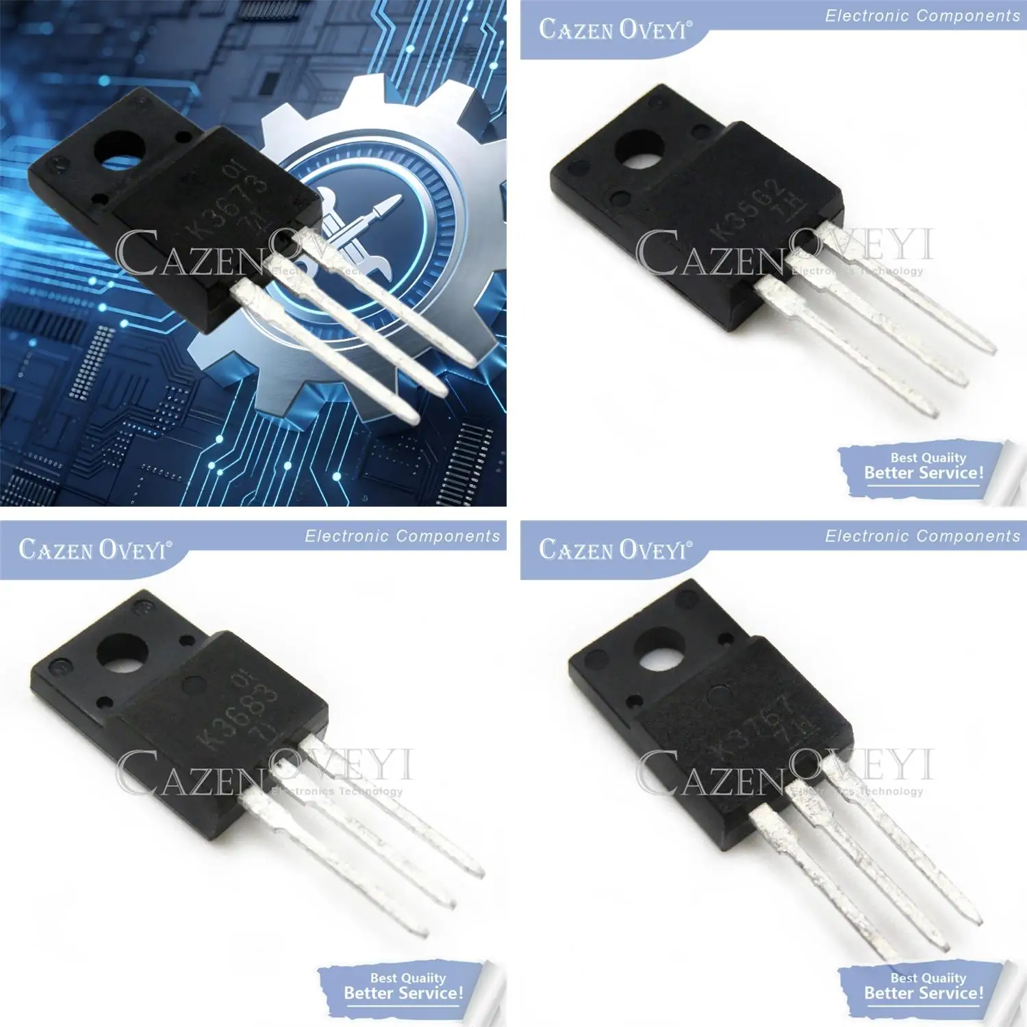 5pcs/lot 2SK3683 K3683 2SK3673 K3673 2SK3562 K3562 2SK3767 K3767 TO-220F